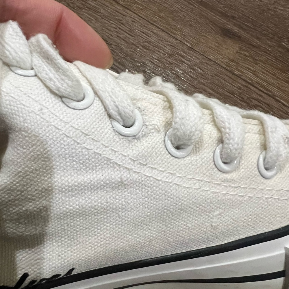 Wolves darc sport White High-Top Sneakers with Black wolf Design size 8 - Picture 11 of 13